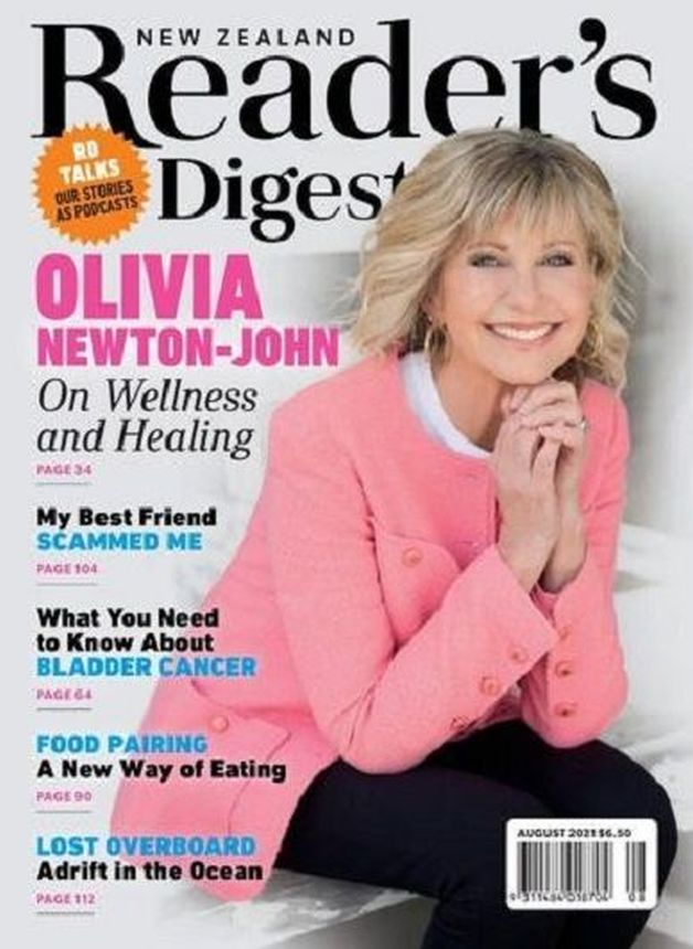 READERS DIGEST NEW ZEALAND magazine side cover  August 2021