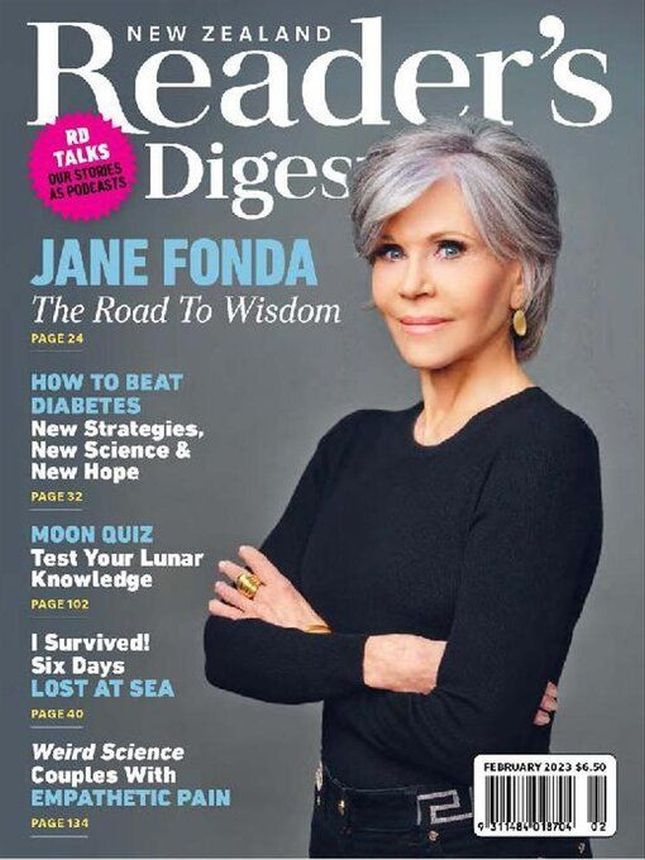 READERS DIGEST NEW ZEALAND magazine side cover  February 2023