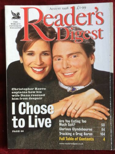READERS DIGEST (UK) magazine side cover  August 1998