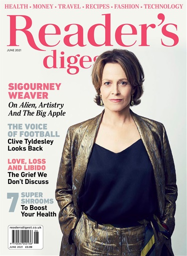 READERS DIGEST (UK) magazine side cover  June 2021