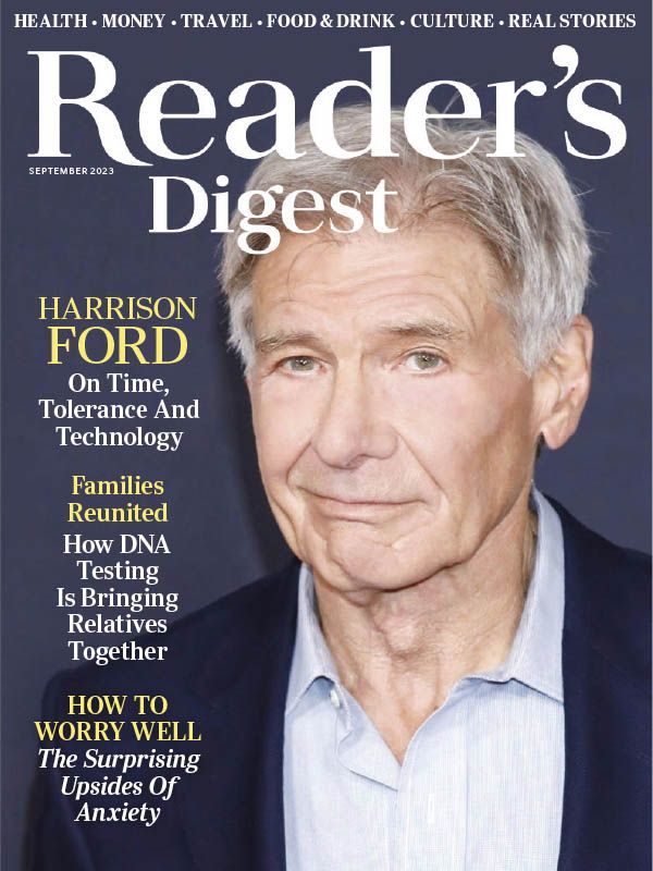 READERS DIGEST (UK) magazine side cover  September 2023