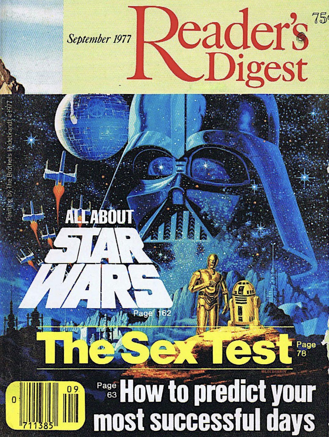READERS DIGEST magazine side cover  September 1977