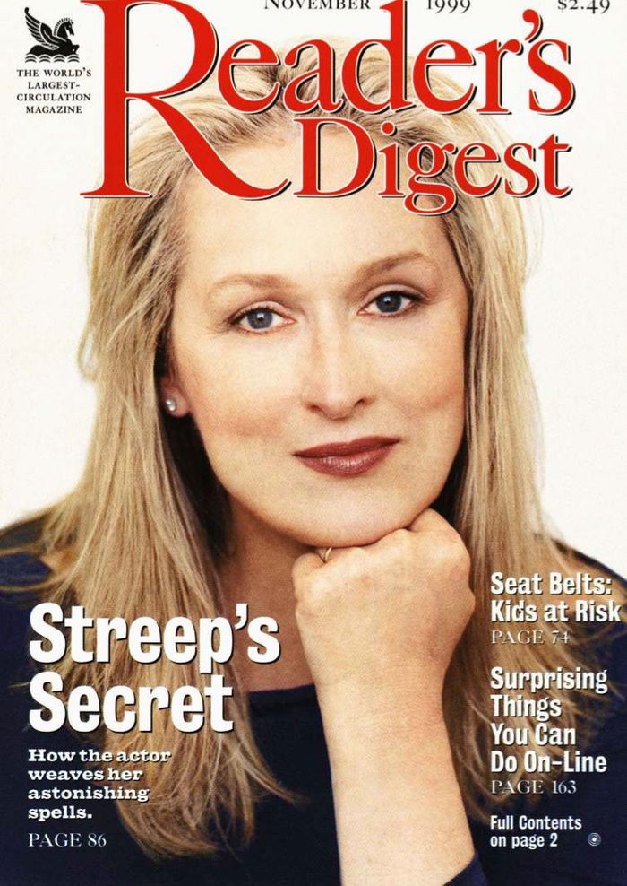 READERS DIGEST magazine side cover  November 1999