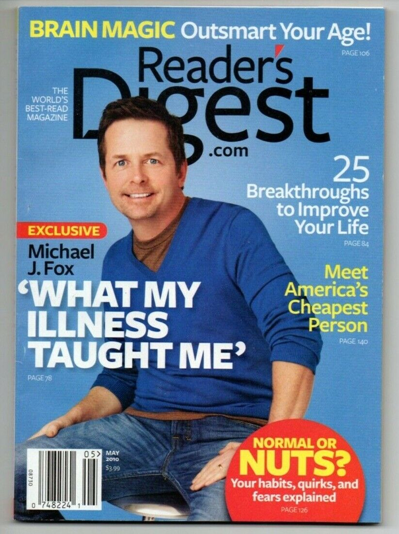 READERS DIGEST magazine side cover  May 2010