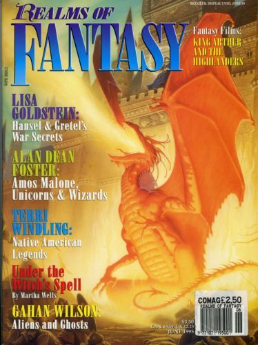 REALMS OF FANTASY magazine side cover Issue 5 June 1995