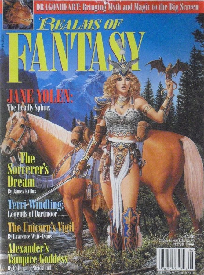 REALMS OF FANTASY magazine side cover  June 1996