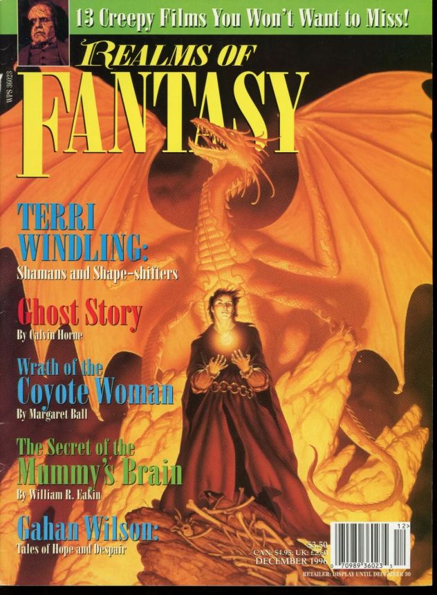 REALMS OF FANTASY magazine side cover  December 1996