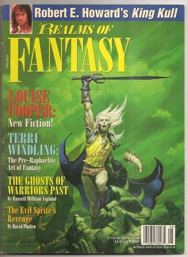 REALMS OF FANTASY magazine side cover  August 1997
