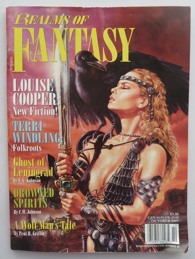 REALMS OF FANTASY magazine side cover  October 1997