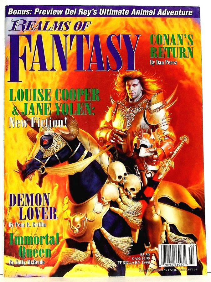 REALMS OF FANTASY magazine side cover  February 1998