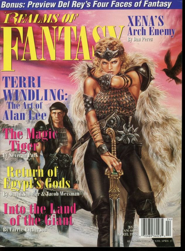 REALMS OF FANTASY magazine side cover  April 1998