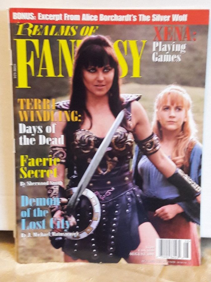 REALMS OF FANTASY magazine side cover  August 1998