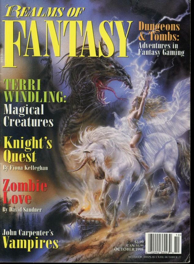 REALMS OF FANTASY magazine side cover  October 1998