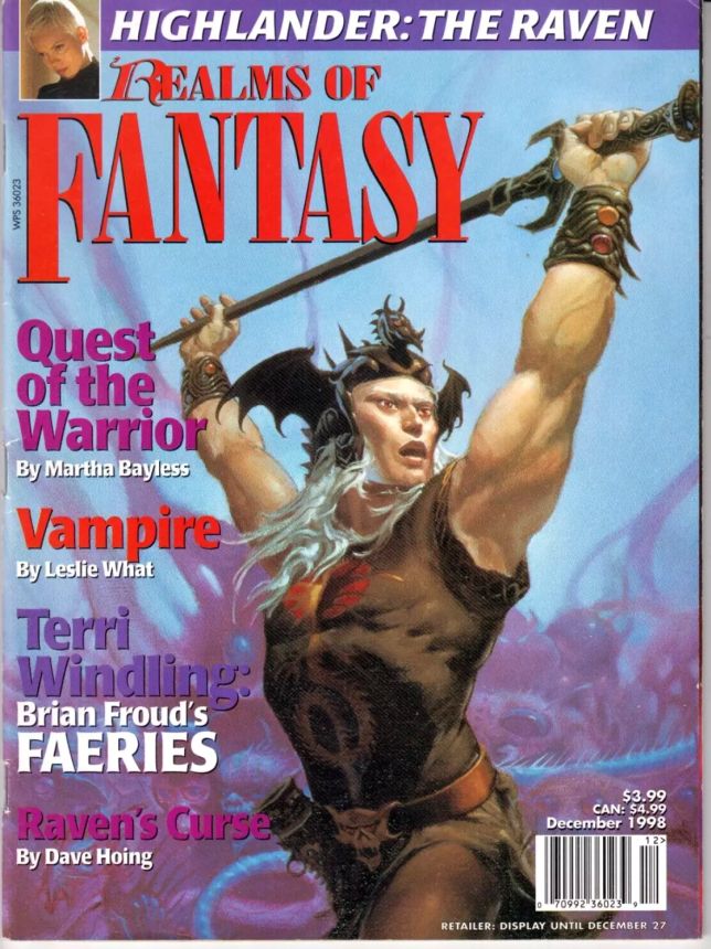 REALMS OF FANTASY magazine side cover  December 1998
