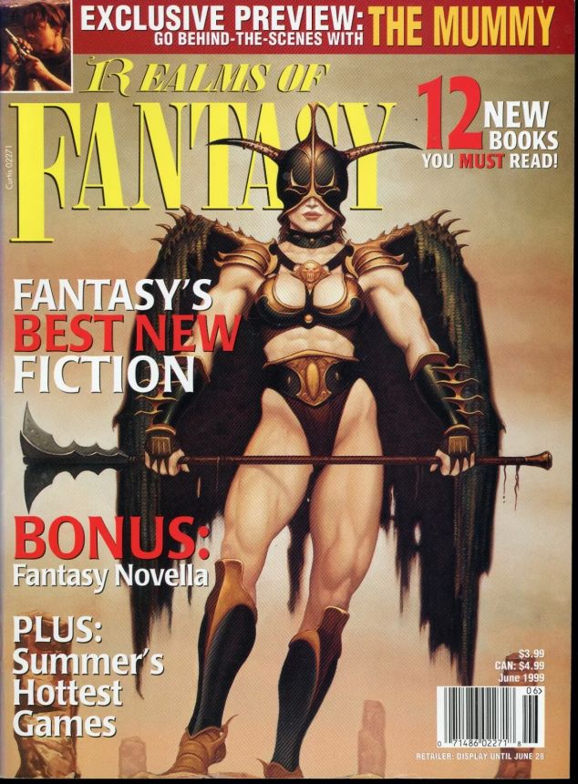 REALMS OF FANTASY magazine side cover  June 1999