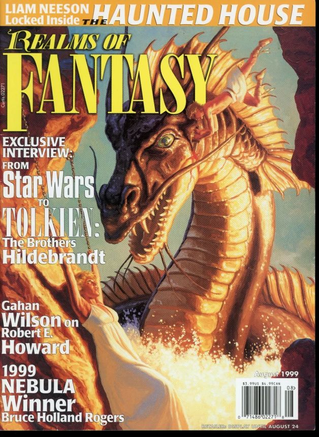 REALMS OF FANTASY magazine side cover  August 1999
