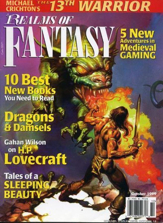REALMS OF FANTASY magazine side cover  October 1999