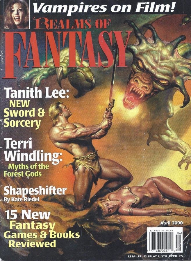 REALMS OF FANTASY magazine side cover  April 2000