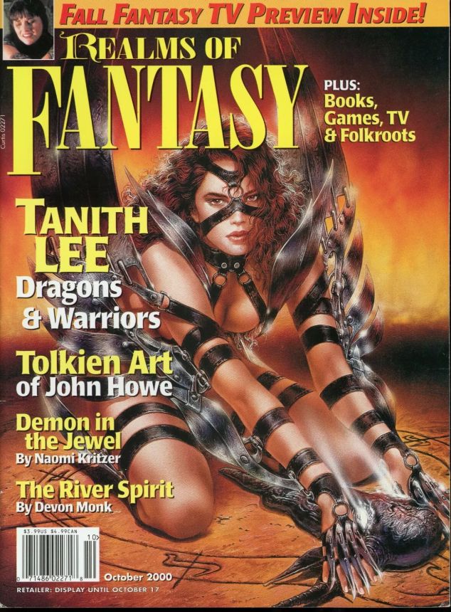 REALMS OF FANTASY magazine side cover  October 2000