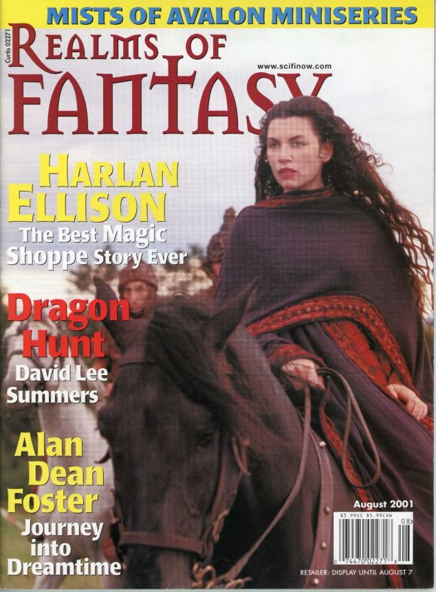 REALMS OF FANTASY magazine side cover  August 2001