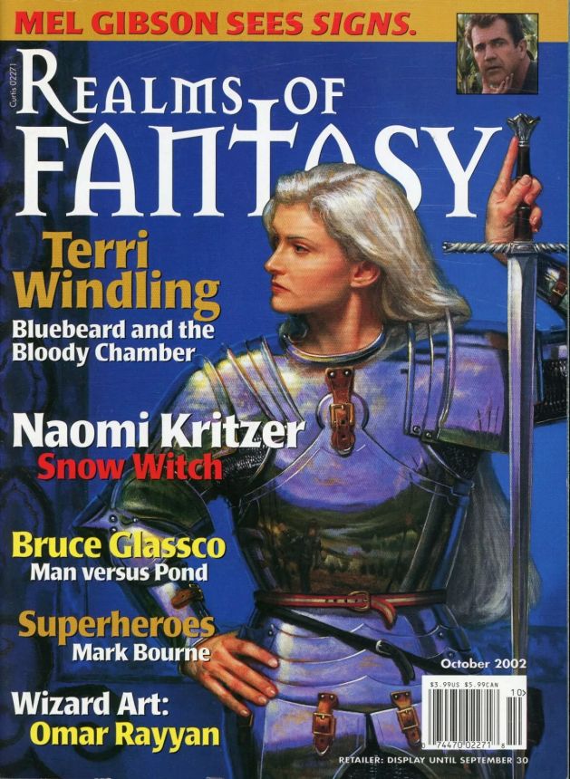 REALMS OF FANTASY magazine side cover  October 2002