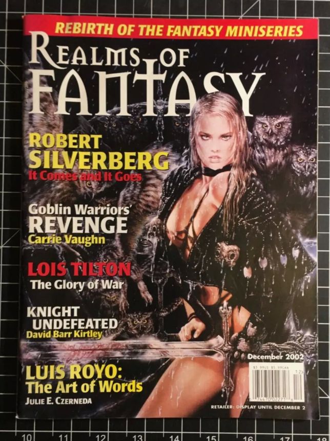 REALMS OF FANTASY magazine side cover  December 2002