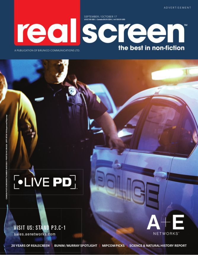 REAL SCREEN magazine side cover  September/October 2017