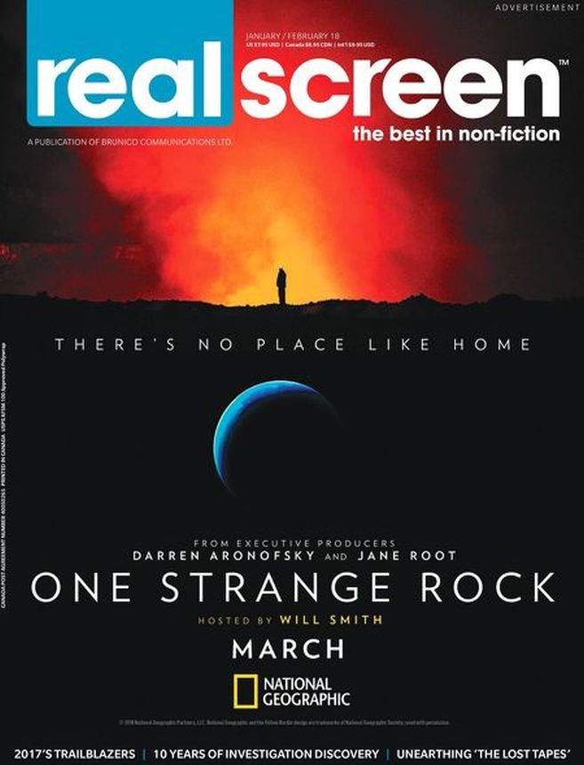 REAL SCREEN magazine side cover  January/February 2018