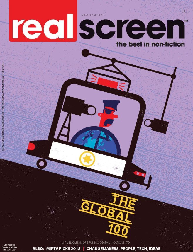 REAL SCREEN magazine side cover  March/April 2018