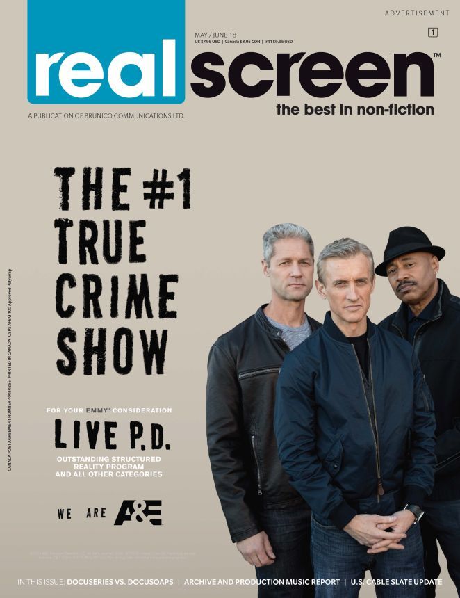 REAL SCREEN magazine side cover  May/June 2018