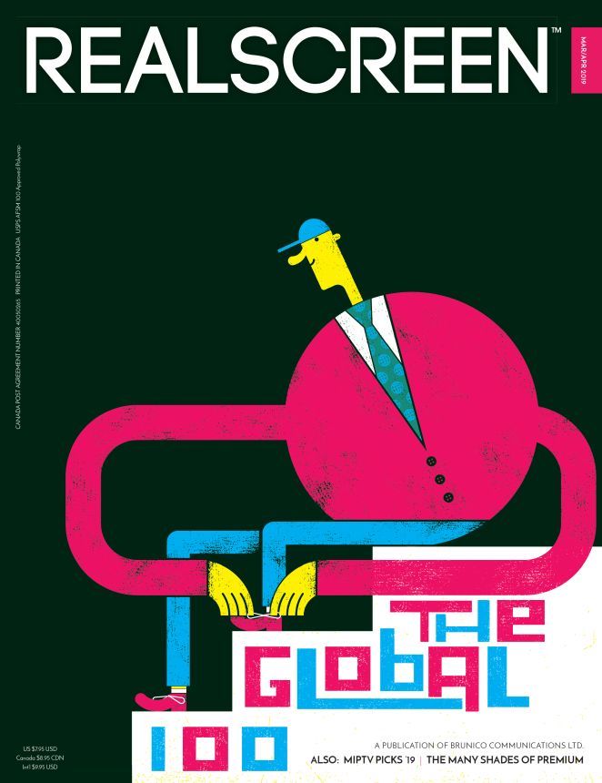 REAL SCREEN magazine side cover  March/April 2019