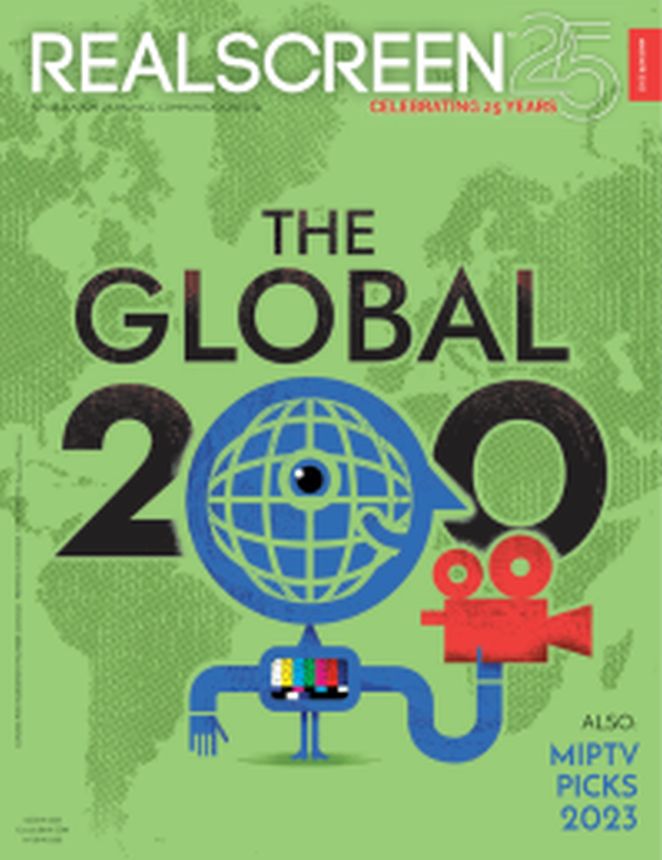 REAL SCREEN magazine side cover  March/April 2023