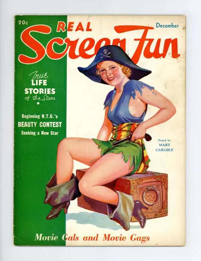 REAL SCREEN FUN magazine side cover Issue 4  Vol 1 # 4 December 1934