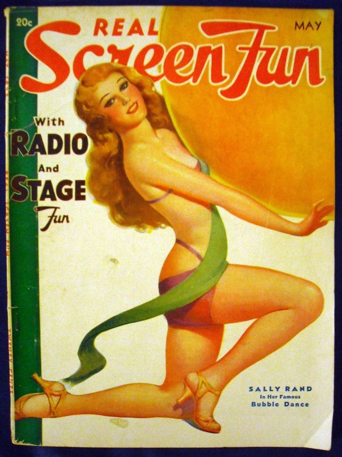REAL SCREEN FUN magazine side cover Issue 8  Vol 1 # 8 May 1935