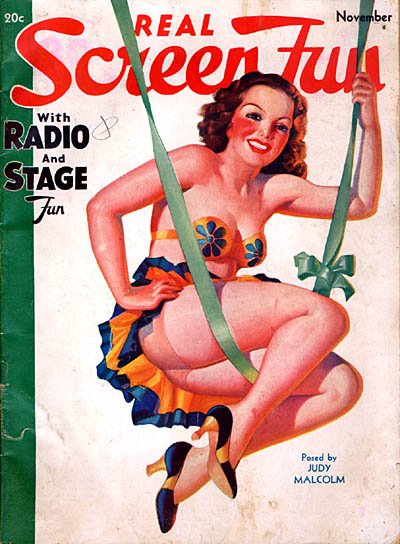 REAL SCREEN FUN magazine side cover Issue 14  Vol 2 # 2 November 1935