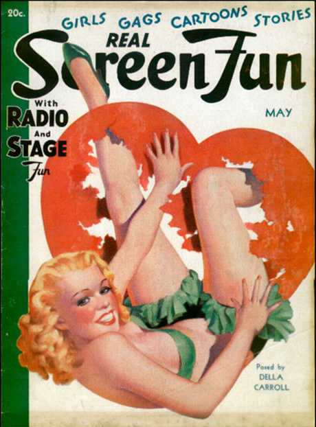 REAL SCREEN FUN magazine side cover Issue 20  Vol 2 # 8 May 1936