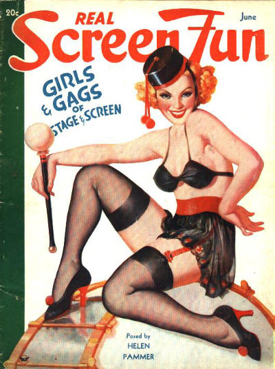 REAL SCREEN FUN magazine side cover Issue 32  Vol 3 # 8 June 1937