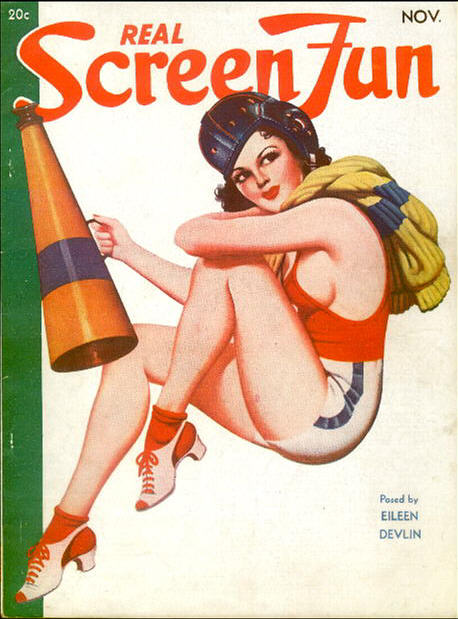 REAL SCREEN FUN magazine side cover Issue 37  Vol 4 # 1 November 1937