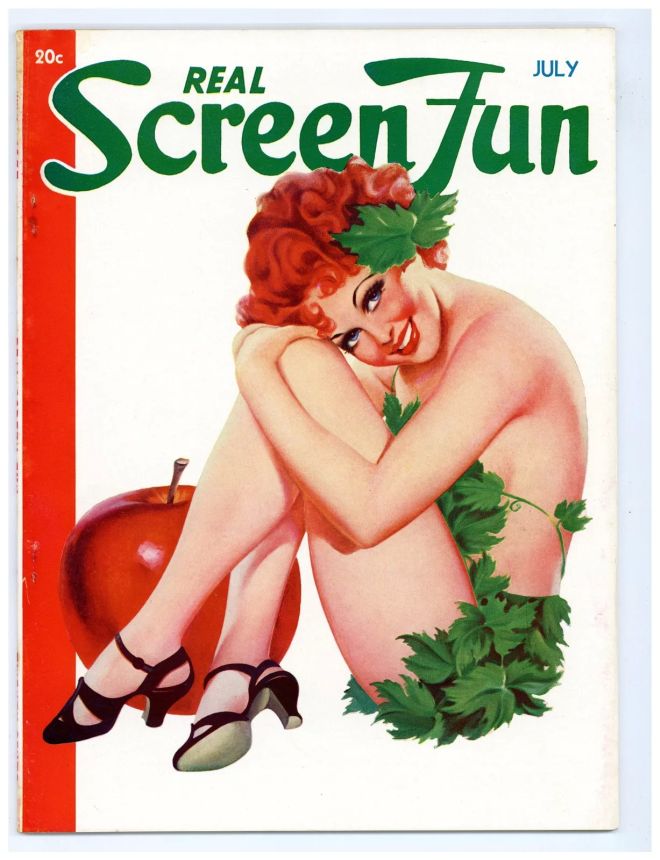 REAL SCREEN FUN magazine side cover Issue 44  Vol 4 # 8 July 1938
