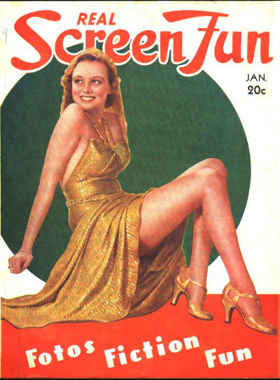 REAL SCREEN FUN magazine side cover Issue 49  Vol 5 # 1 January 1939
