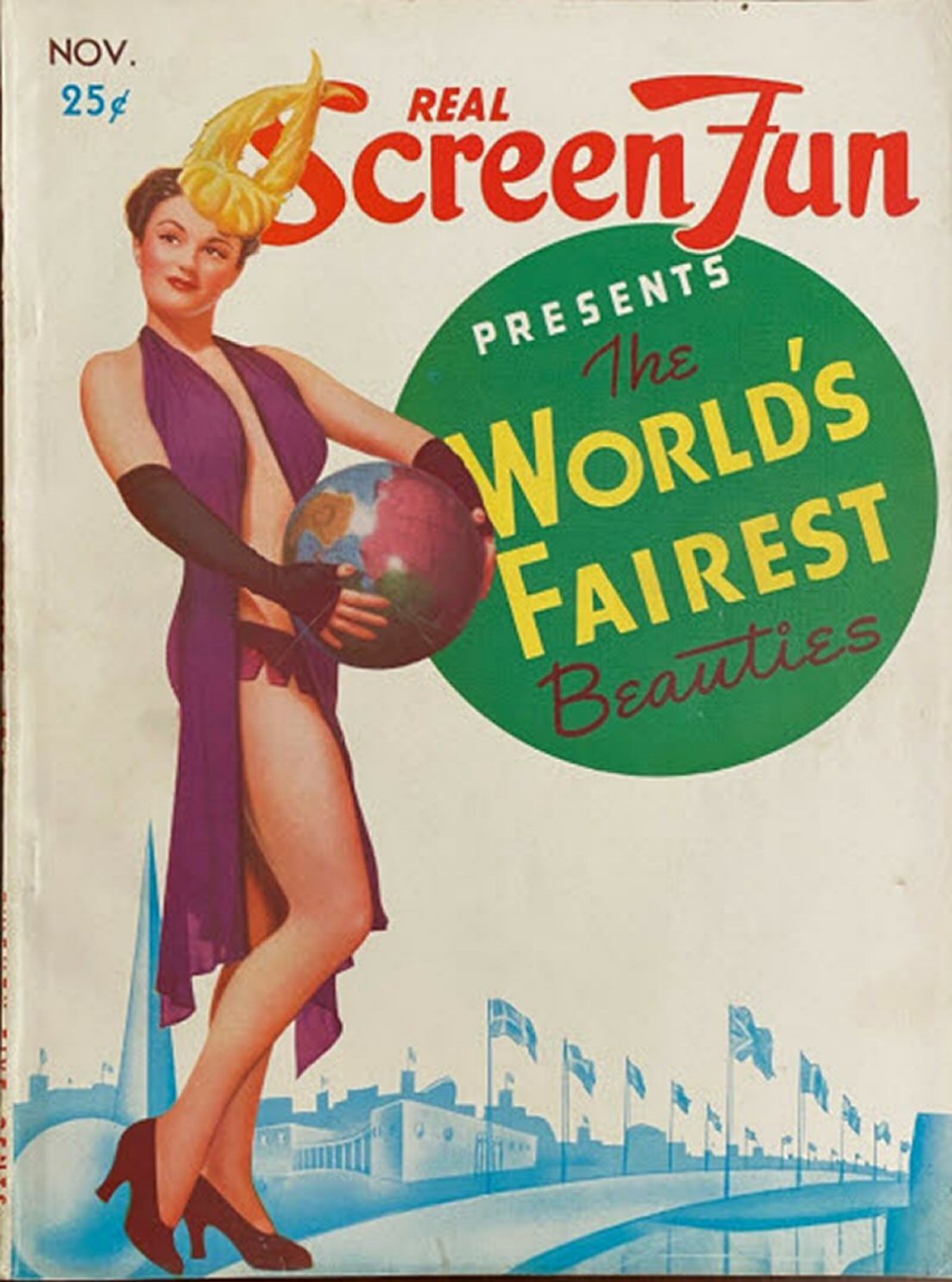 REAL SCREEN FUN magazine side cover Issue 52  Vol 5 # 4 November 1939