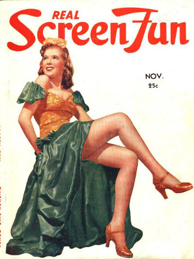 REAL SCREEN FUN magazine side cover Issue 56  Vol 5 # 8 November 1940