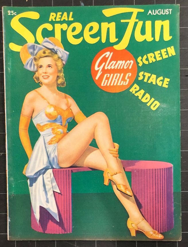 REAL SCREEN FUN magazine side cover Issue 59  Vol 5 # 11 August 1941