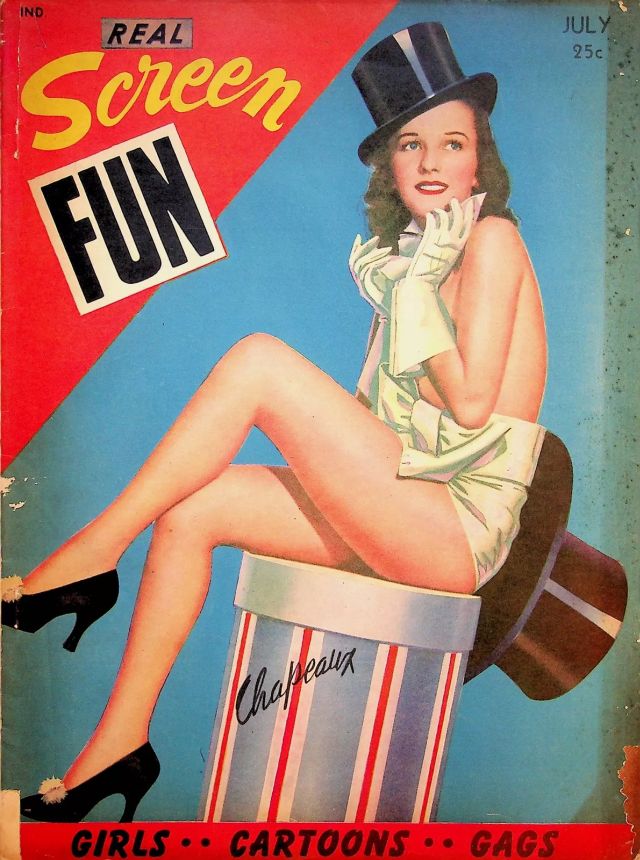 REAL SCREEN FUN magazine side cover Issue 63  Vol 6 # 3 July 1942