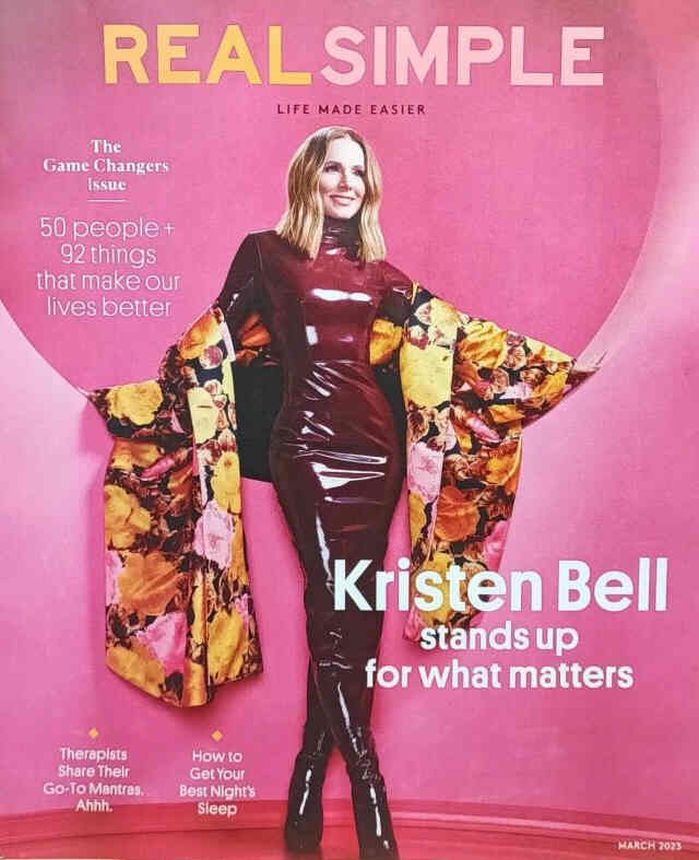 REAL SIMPLE magazine side cover  March 2023