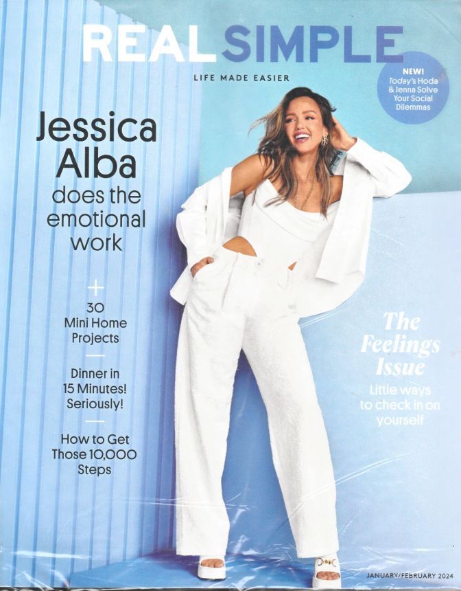 REAL SIMPLE magazine side cover  January/February 2024