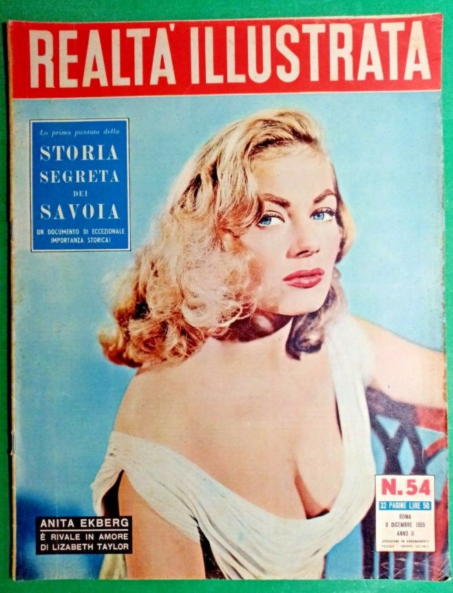 REALTA ILLUSTRATA magazine side cover Issue 54 8 December 1955