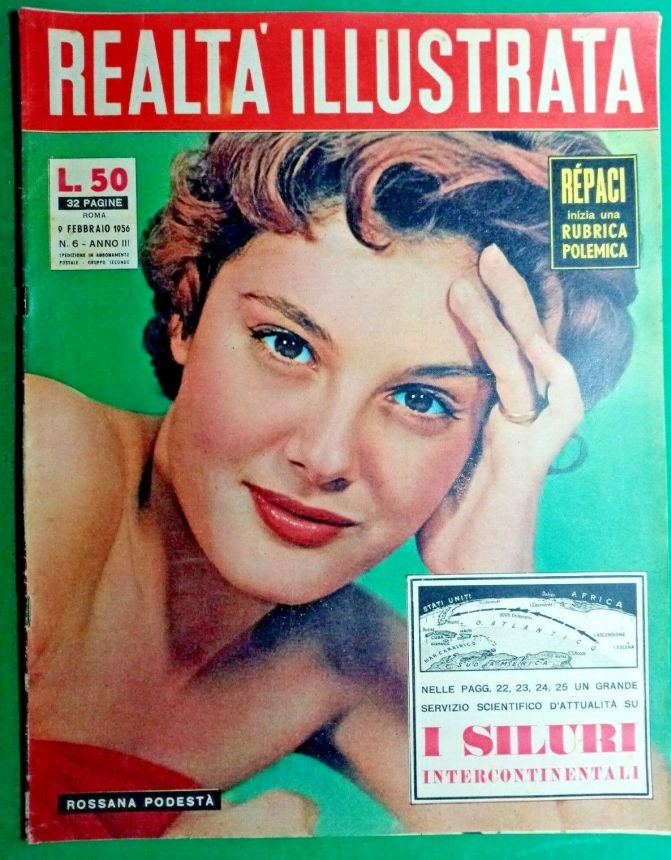 REALTA ILLUSTRATA magazine side cover Issue 6 9 February 1956