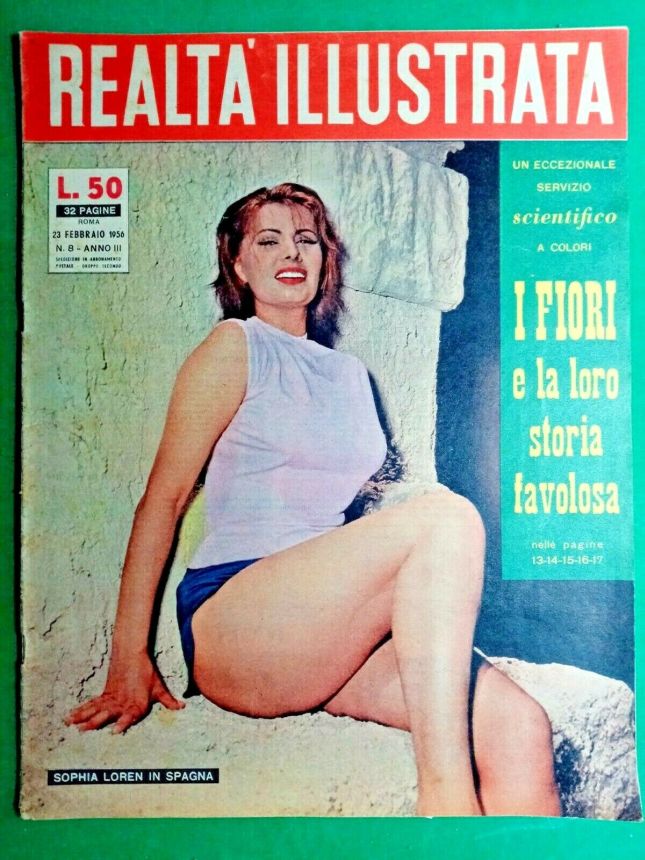 REALTA ILLUSTRATA magazine side cover Issue 8 23 February 1956