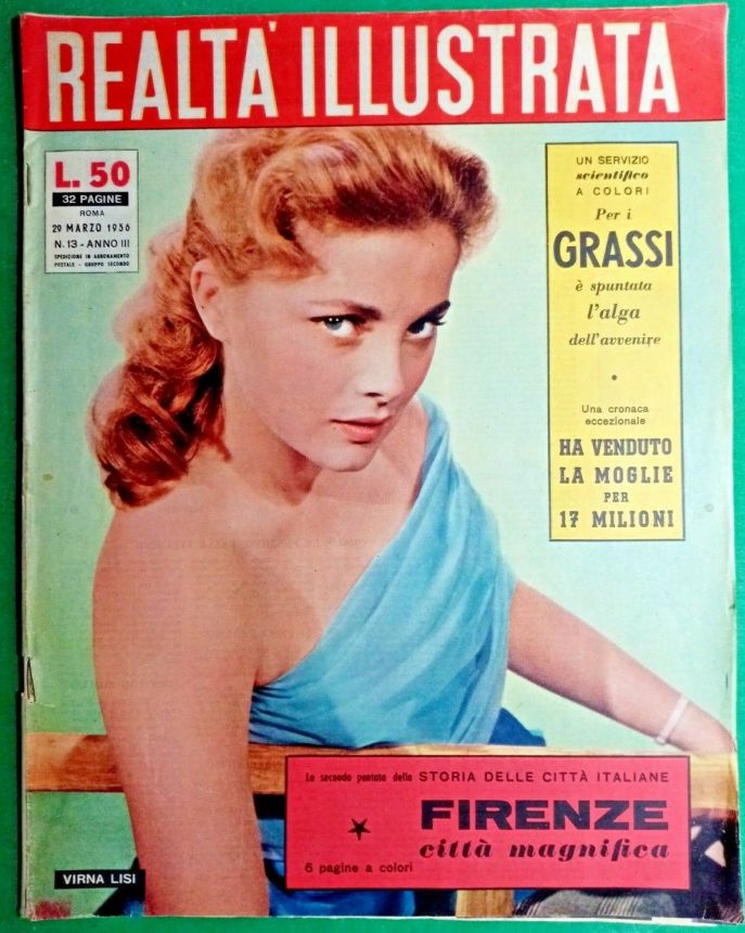REALTA ILLUSTRATA magazine side cover Issue 13 29 March 1956